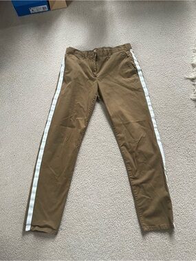 GAP Tan Chino Pants with White Side Stripes